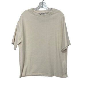 Denim & Flower Ricky Singh Textured Tshirt Mens Small Beige New Relaxed Fit